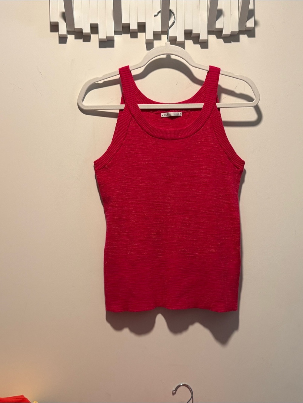 Fuschia Ribbed Knit Tank Top - Women